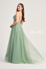 Ellie Wilde A-Line V-Neck Prom Dress EW35088