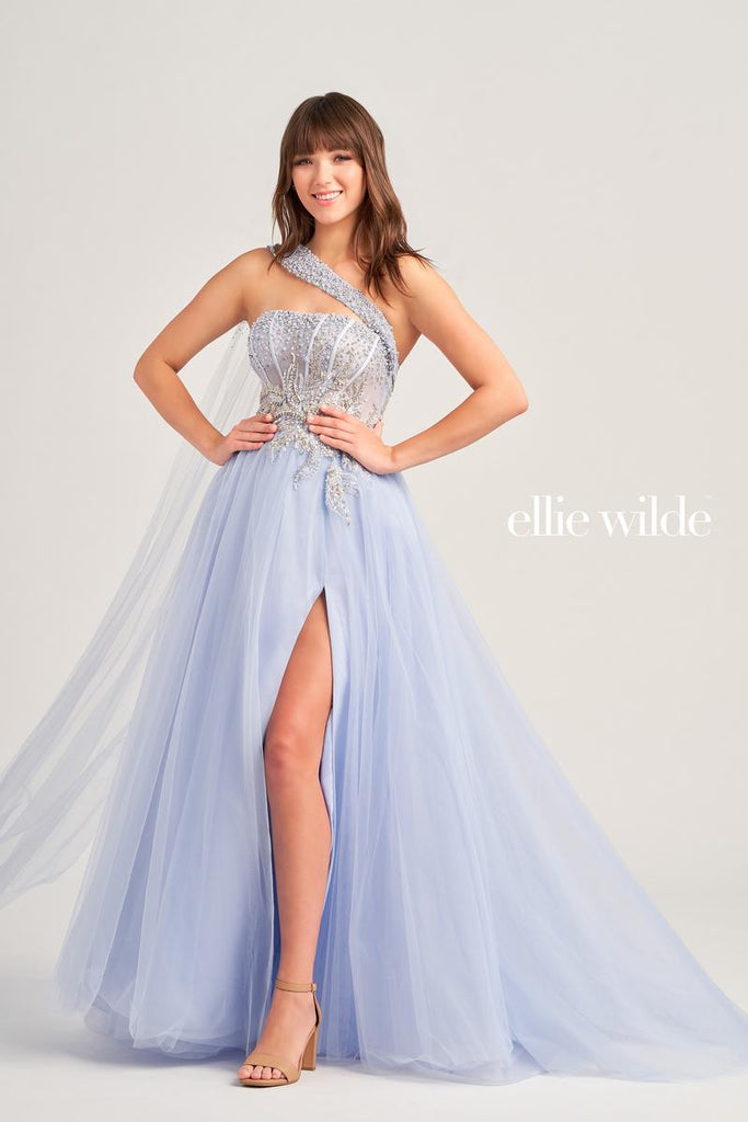 Ellie Wilde One Shoulder Ball Gown EW35090