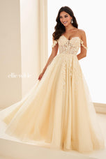 Ellie Wilde A-Line Off Shoulder Prom Dress EW35101