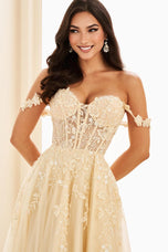Ellie Wilde A-Line Off Shoulder Prom Dress EW35101