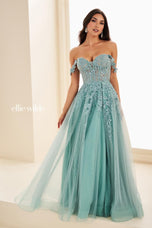 Ellie Wilde A-Line Off Shoulder Prom Dress EW35101