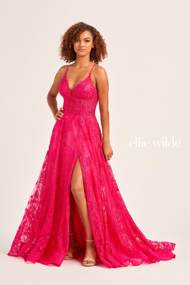 Ellie Wilde A-Line Tulle Prom Dress EW35103