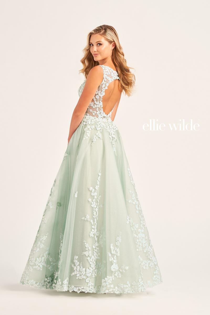 Ellie Wilde Long Sleeve Ball Gown EW35106