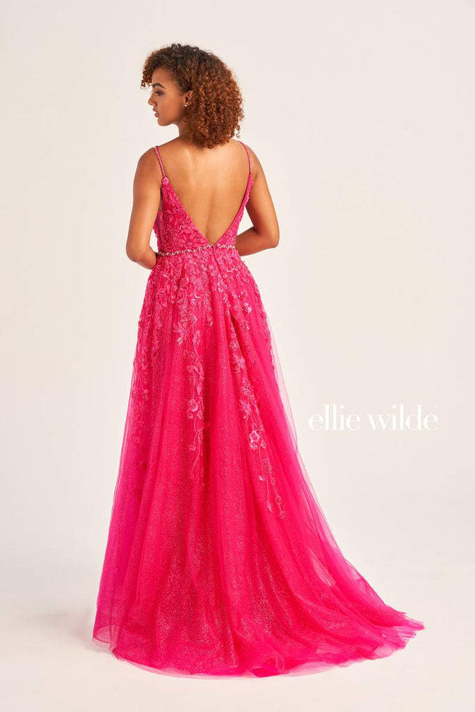 Ellie Wilde A-Line Lace Prom Dress EW35113