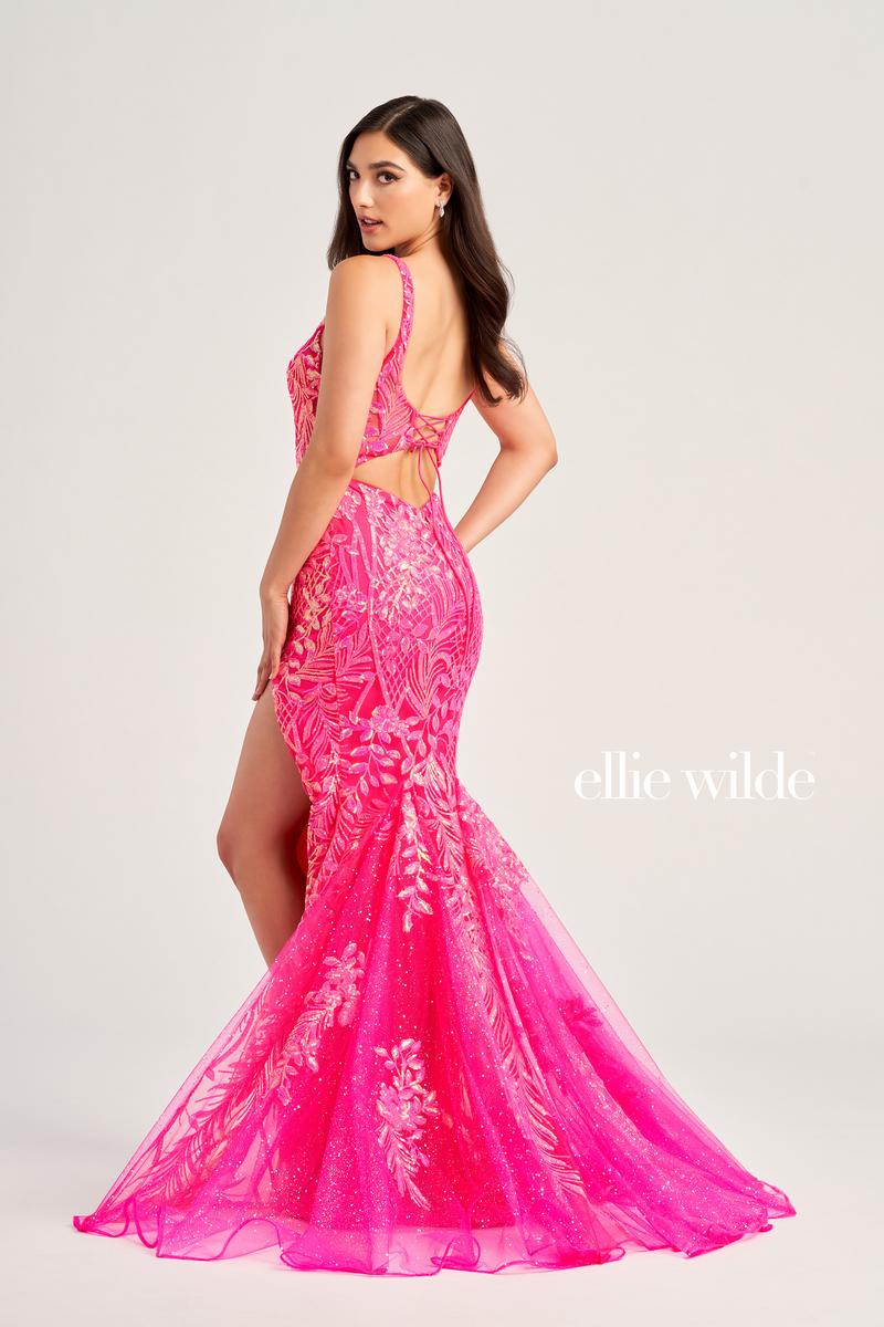 Ellie Wilde Lace Sequin Prom Dress EW35201