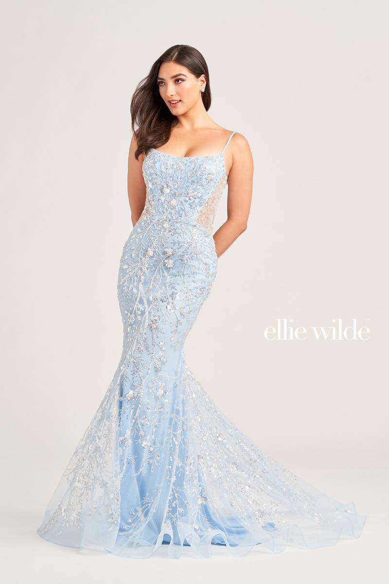 Ellie Wilde Illusion Side Prom Dress EW35204