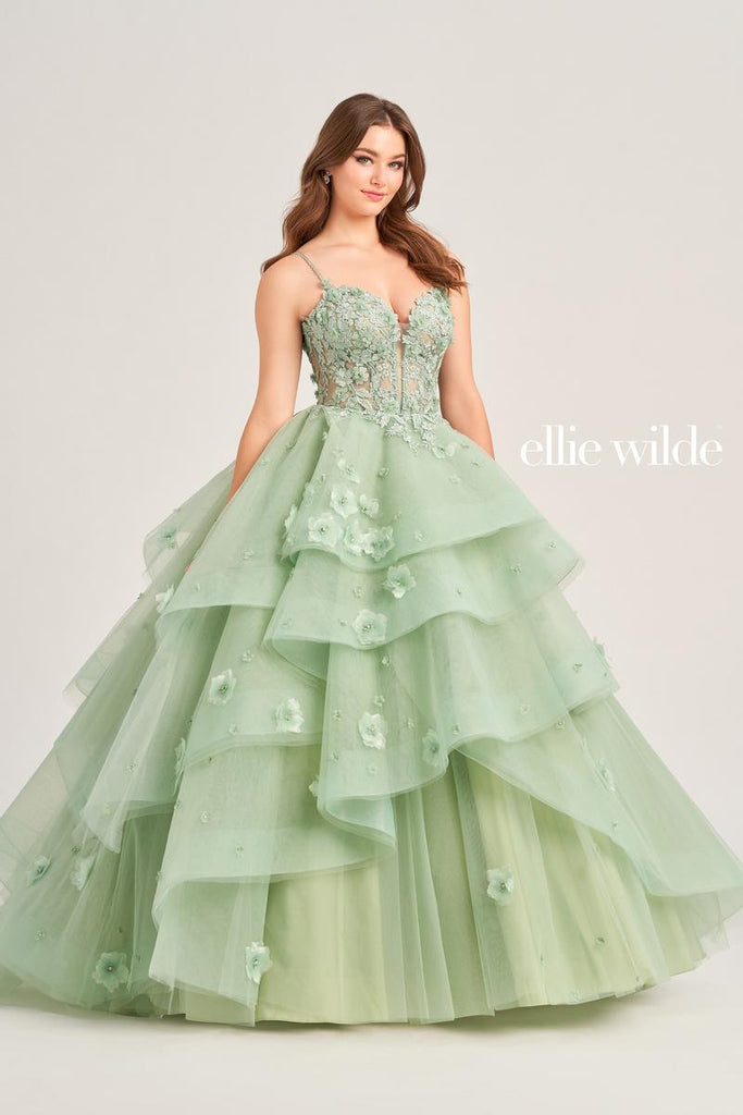 Ellie Wilde Ruffle Ball Gown EW35206