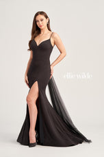 Ellie Wilde Simple Satin Prom Dress EW35213