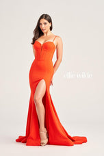 Ellie Wilde Jersey Fitted Prom Dress EW35214