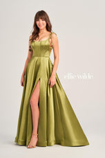 Ellie Wilde Satin Corset Prom Dress EW35215