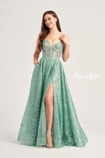 Ellie Wilde Corset Lace Prom Dress EW35216