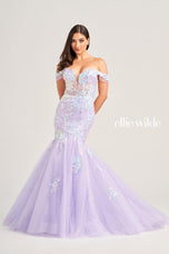 Ellie Wilde Mermaid Off Shoulder Prom Dress EW35219