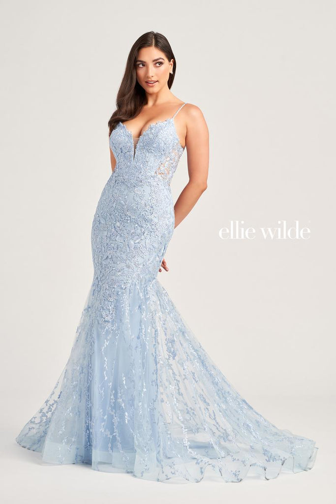 Ellie Wilde Mermaid Lace Prom Dress EW35221