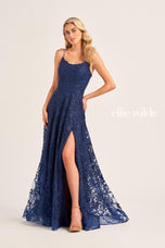 Ellie Wilde A-Line Lace Prom Dress EW35222