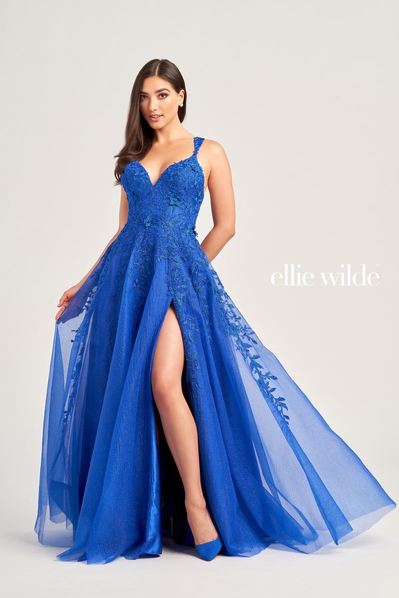 Ellie Wilde A-Line Lace Prom Dress EW35233