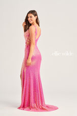 Ellie Wilde Lace-up Side Prom Dress EW35235