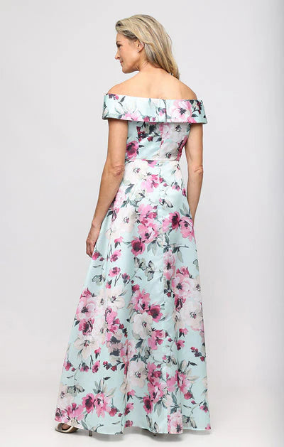 alex evenings floral dress Alex Evening Off the Shoulder Floral Evening Dress 8192033
