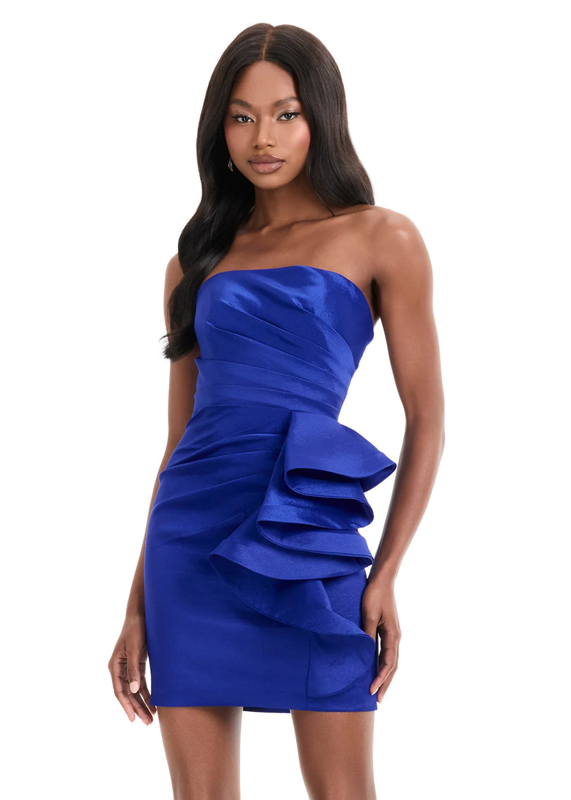 ASHLEYlauren Strapless Ruffle HoCo Dress 4933