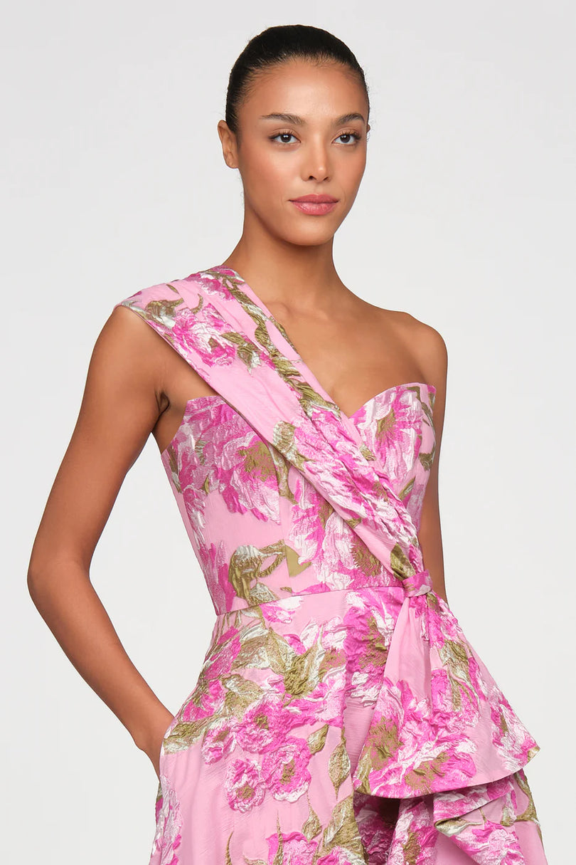 Theia Floral Jaquard Dress 88115797