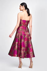Theia Strapless Cocktail Floral Short Dress 88112270