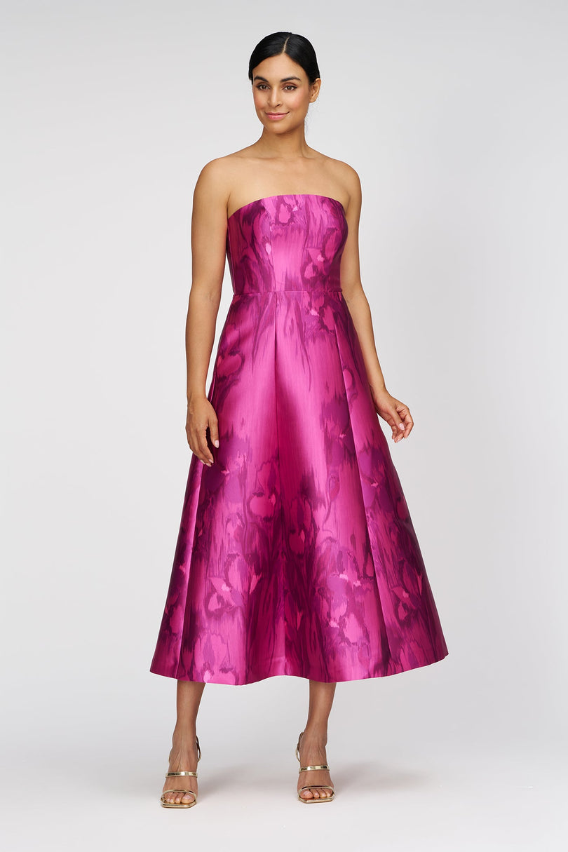 purple tea length dress Natalie Tea Length Dress Vivid Berry Multi
