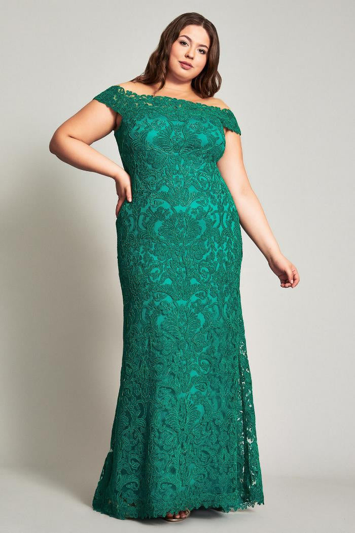 Tadashi Shoji Lace Dupre Off-The-Shoulder Gown ALX17021L Tadashi Shoji Lace Dupre Off-The-Shoulder Gown ALX17021L