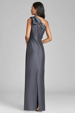 Sachin & Babi "Olivia" One Shoulder Bow Gown