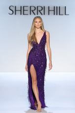 Sherri Hill Open Back Tassel Prom Dress 58938