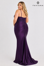 Faviana Ruched Satin Plus Size Prom Dress 9608