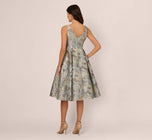 Adrianna Papell Tea Length Jacquard Dress AP1E211199