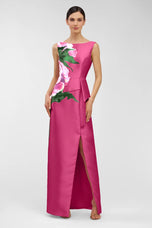 Kay Unger Bateau Neckline Long Dress 55113233