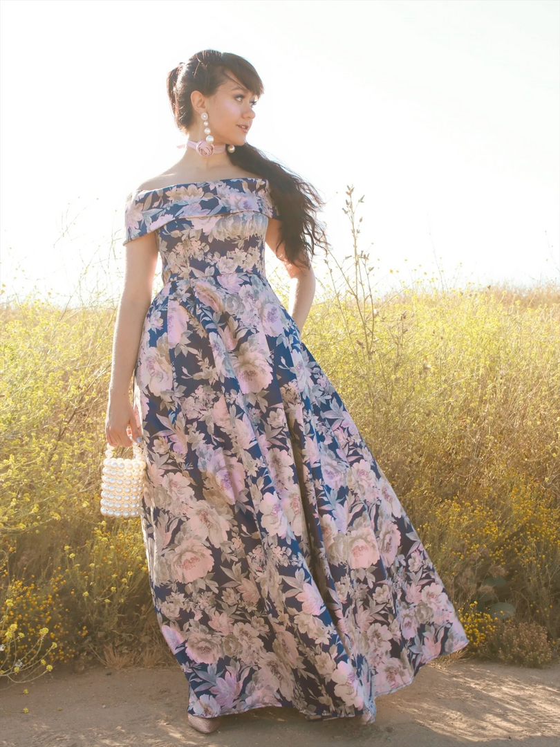 Alex Evenings A-line Maxi Dress with Pockets 8157026 Alex Evenings A-line Maxi Dress with Pockets 8157026