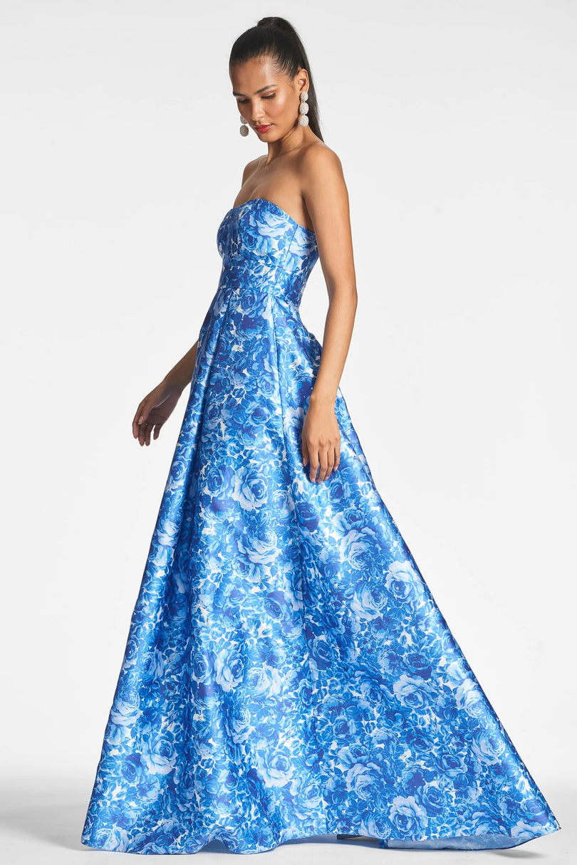 Sachin & Babi Strapless Floral "Giovanna" Dress Sachin & Babi Strapless Floral "Giovanna" Dress