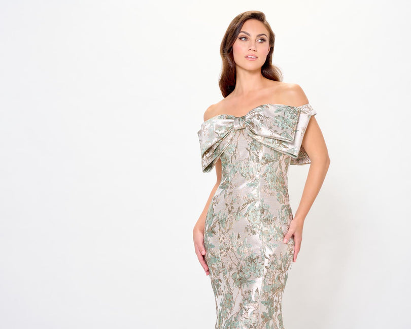 Ivonne D by Mon Cheri Metallic Brocade Dress ID6203 Ivonne D by Mon Cheri Metallic Brocade Dress ID6203