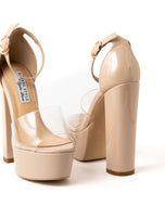 Diverse Shoes PL Lucite Platform Chunky Heel