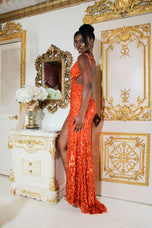 Sherri Hill Sequin Open Back Prom Dress 54912