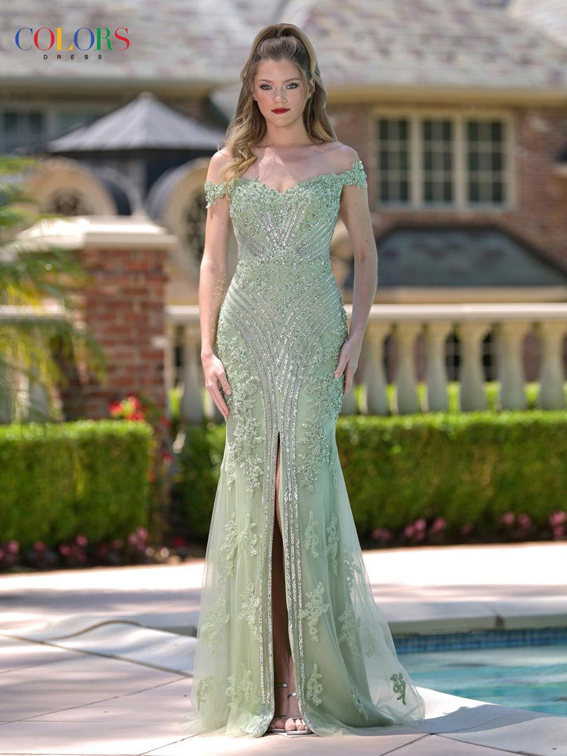 Colors Dress Tight Beaded Prom Dress J131