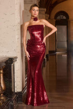Ladivine Long Sequin Dress J905