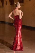 Ladivine Long Sequin Dress J905