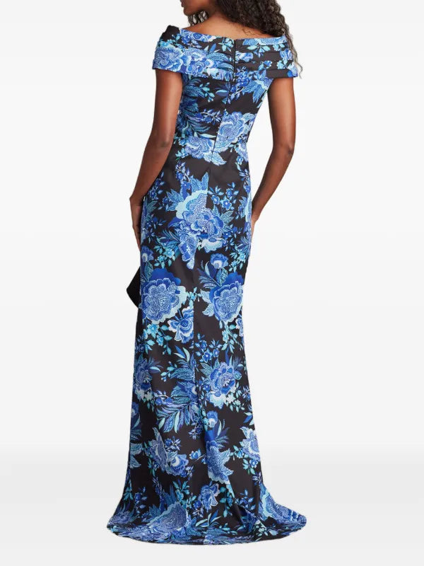 tadashi shoji off shoulder dress Tadashi Shoji Off-the-Shoulder Floral Print Dress CII25478L