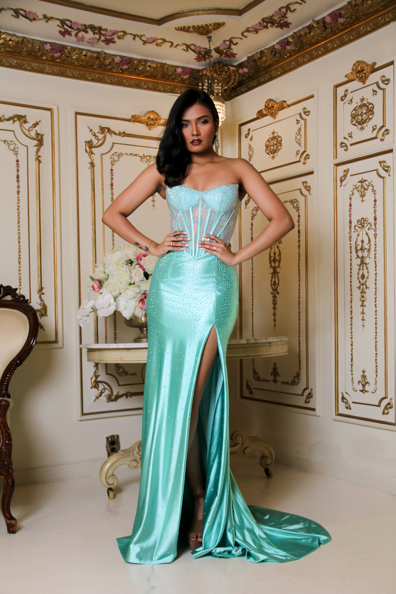 Sherri Hill Hot Fix Corset Prom Dress 57805