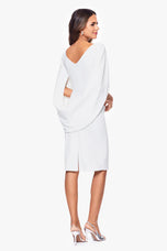 Betsy & Adam "Jordan" Short Crepe Back Dress A21207