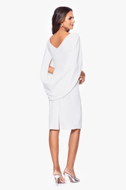 Betsy & Adam "Jordan" Short Crepe Back Dress A21207