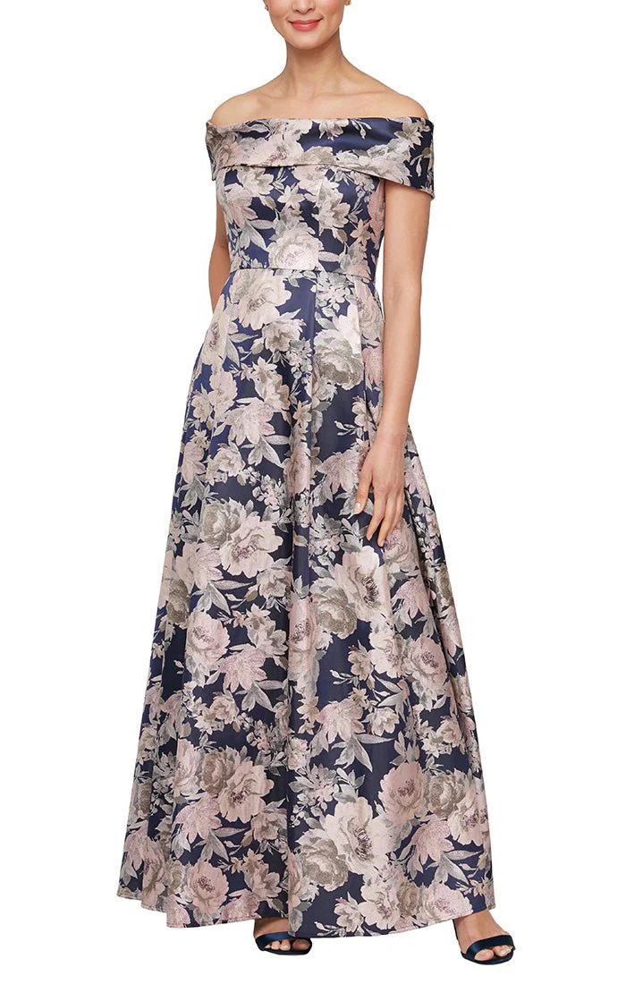 Alex Evenings A-line Maxi Dress with Pockets 8157026 Alex Evenings A-line Maxi Dress with Pockets 8157026
