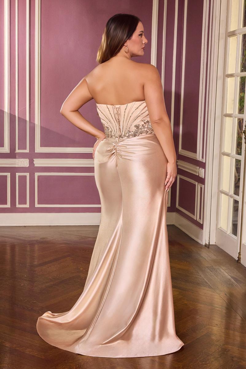 Ladivine Strapless Satin Dress KV1136