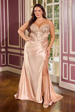 Ladivine Strapless Satin Dress KV1136