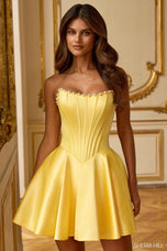 Sherri Hill Satin Corset HoCo Dress 58114