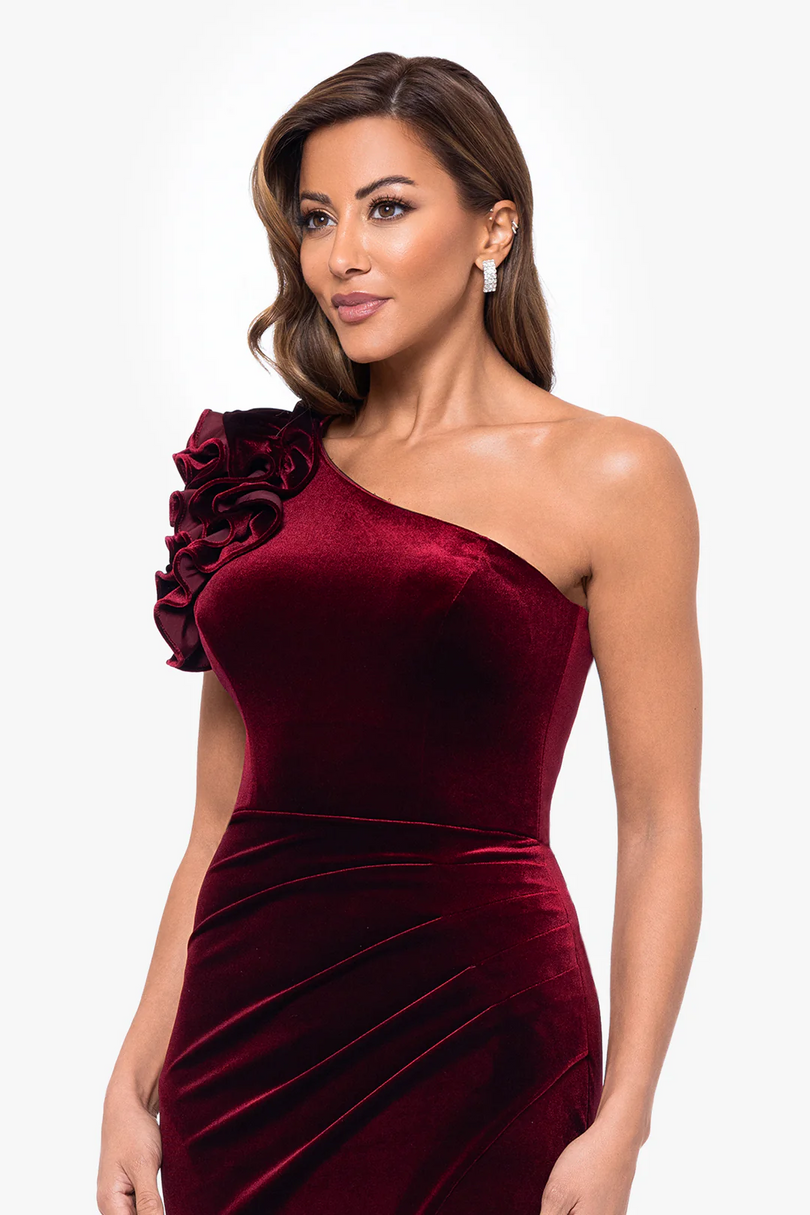 Xscape Evenings "Kristin" Velvet Evenings Gown 6460X Xscape Evenings "Kristin" Velvet Evenings Gown 6460X