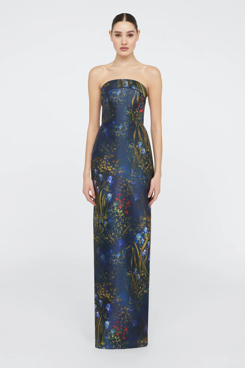 Theia Couture Strapless Floral Evening Dress 88114340
