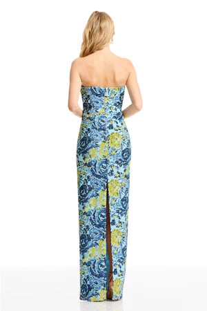 elegant printing formal evening dress sleeveless dress with split fg3739 Luxury Pret Wedding Formal Dress – Maryum N Maria main image 1